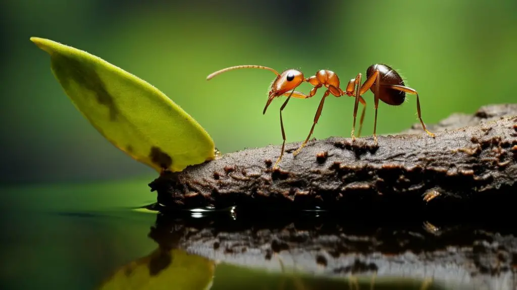 Ant carrying a heavy load
