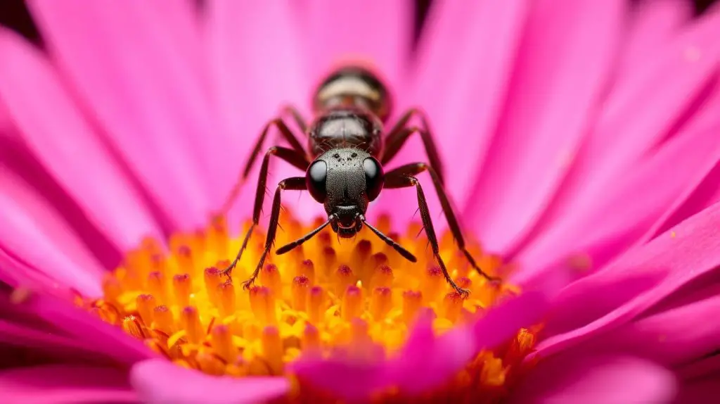 Ant on a flower