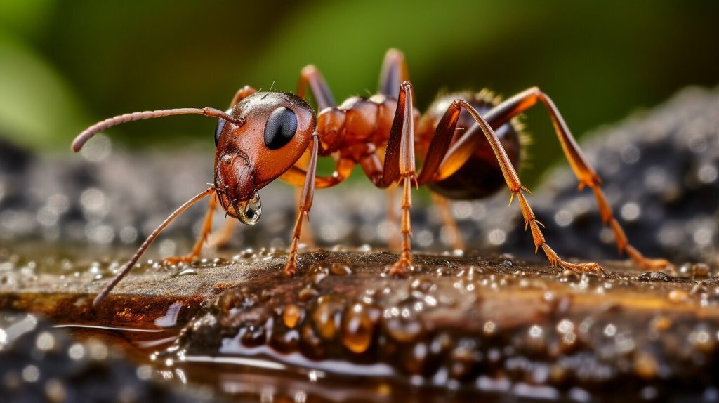 Ant stridulating