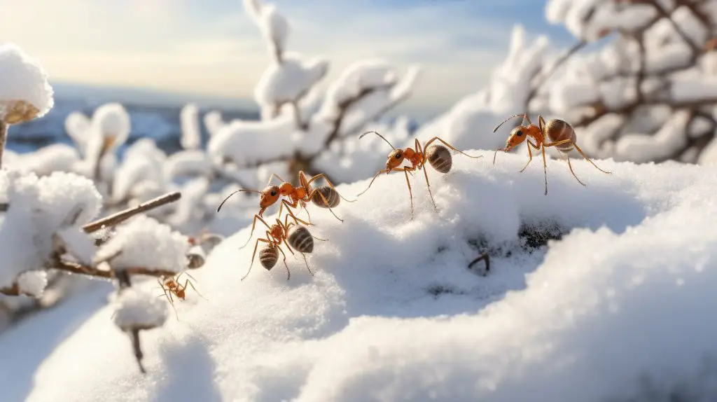 Ants and Natural Predators in Winter