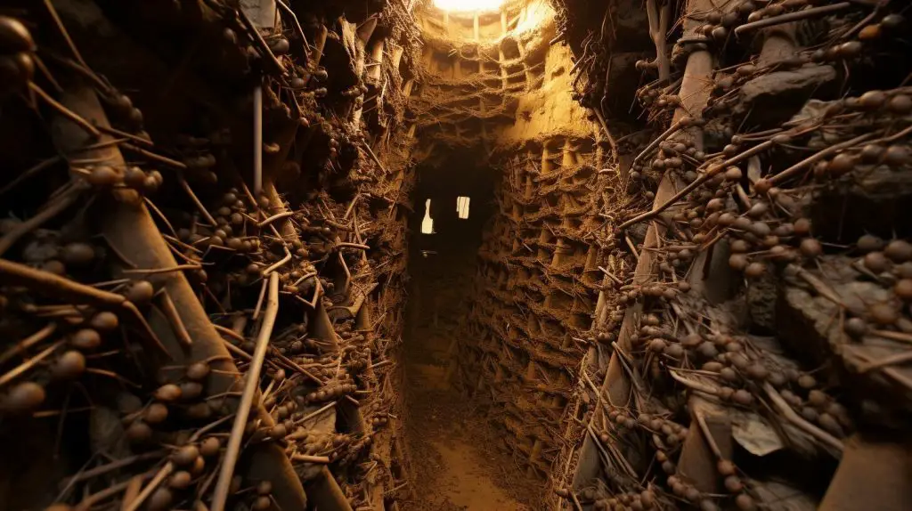 Underground ant tunnels