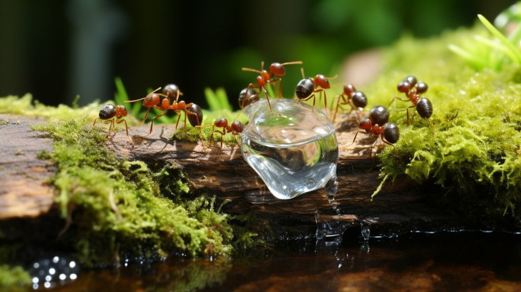 Water and Ant Colony Lifecycle