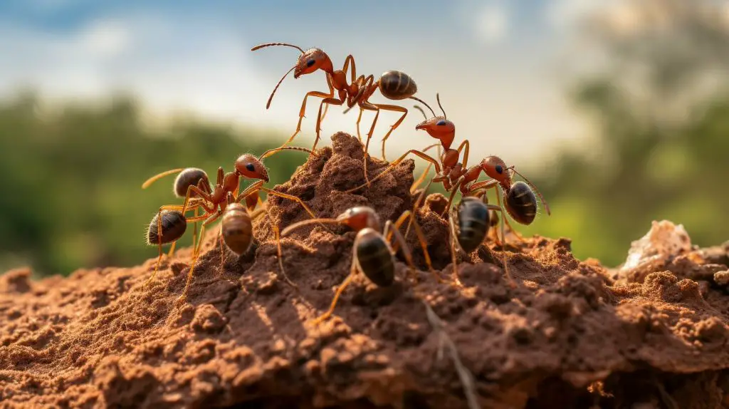 ant behavior towards termites