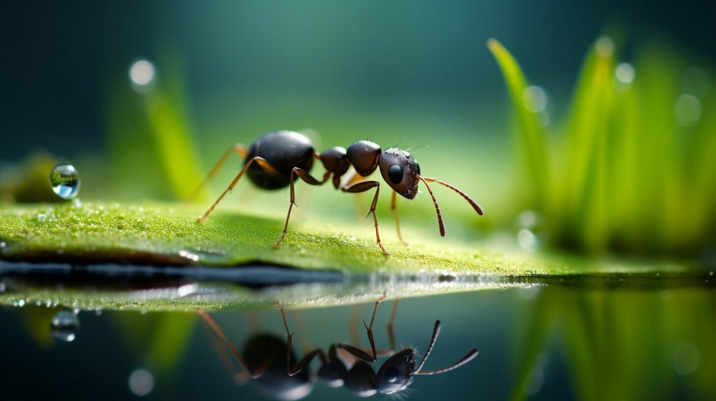 ant drinking water
