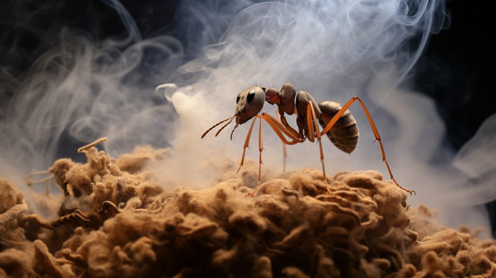 ant smoking cigarette