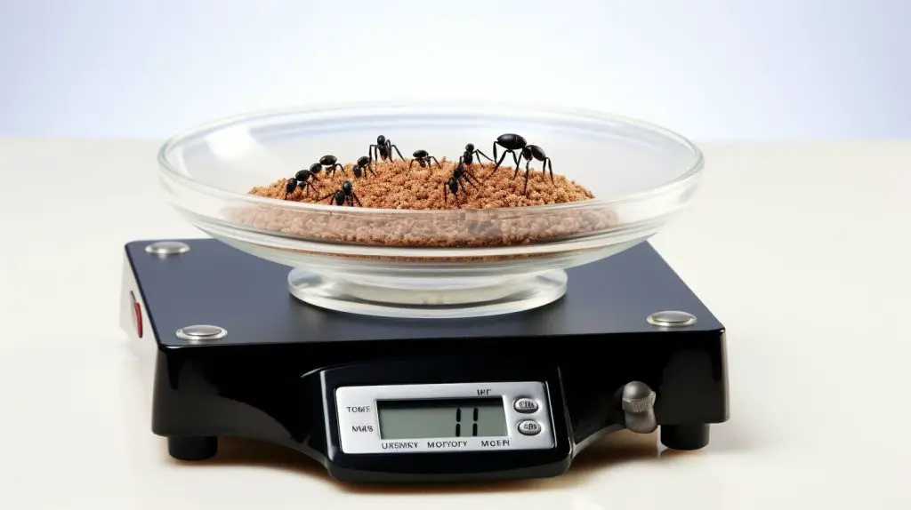 ant weight in grams