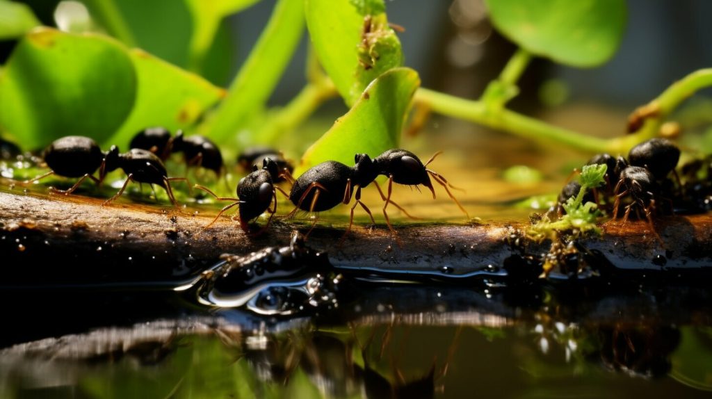 ants being eaten by frogs