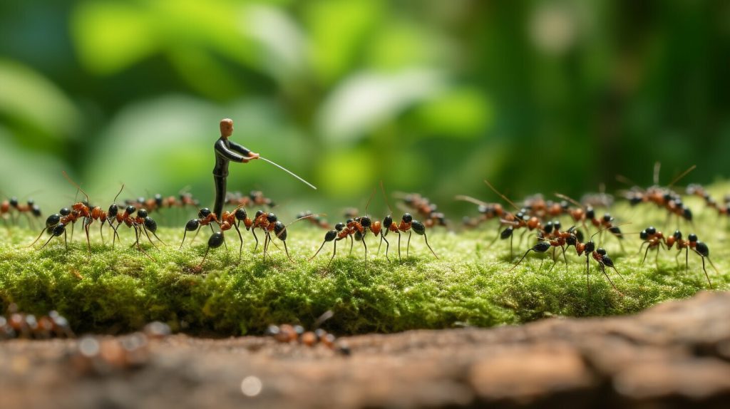 average height of ants in comparison to human height