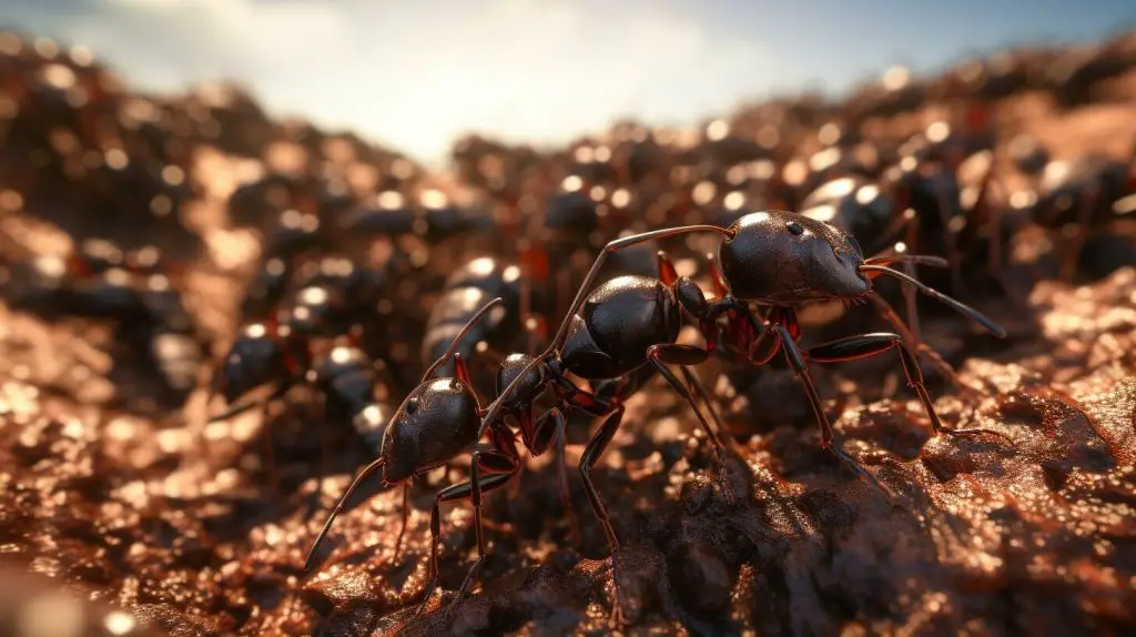 black ants hibernating