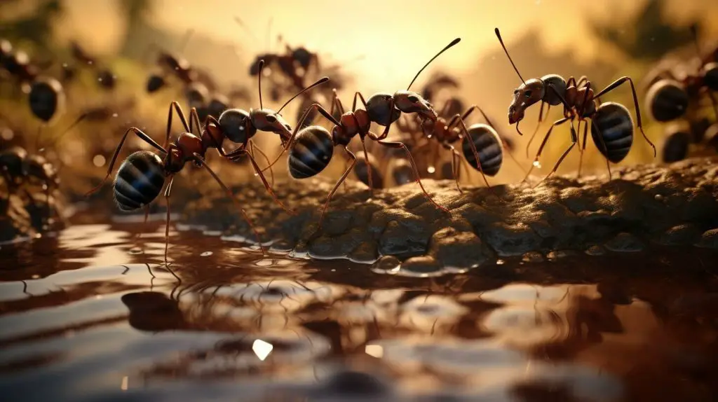 summer ants seeking moisture and shelter