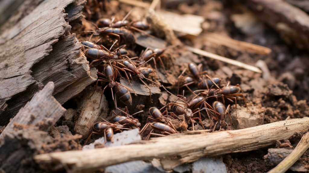 what does a carpenter ant nest look like